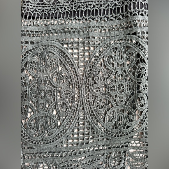 Topshop Green Lace Pencil Skirt - Picture 3 of 8